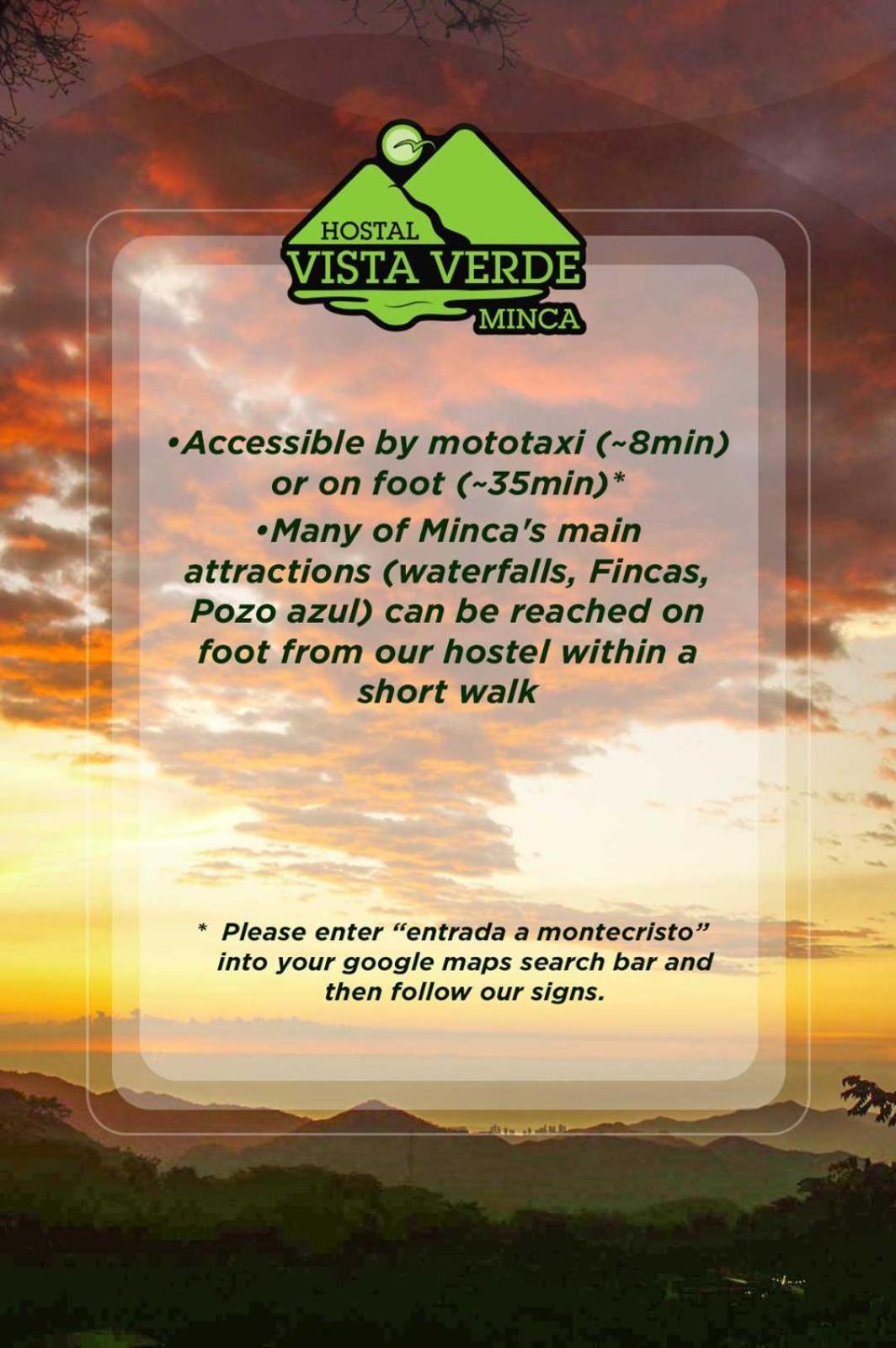 Hostal Vista Verde מינקה מראה חיצוני תמונה